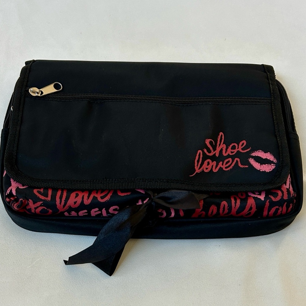 DSW Black and Pink Cosmetic Organizer